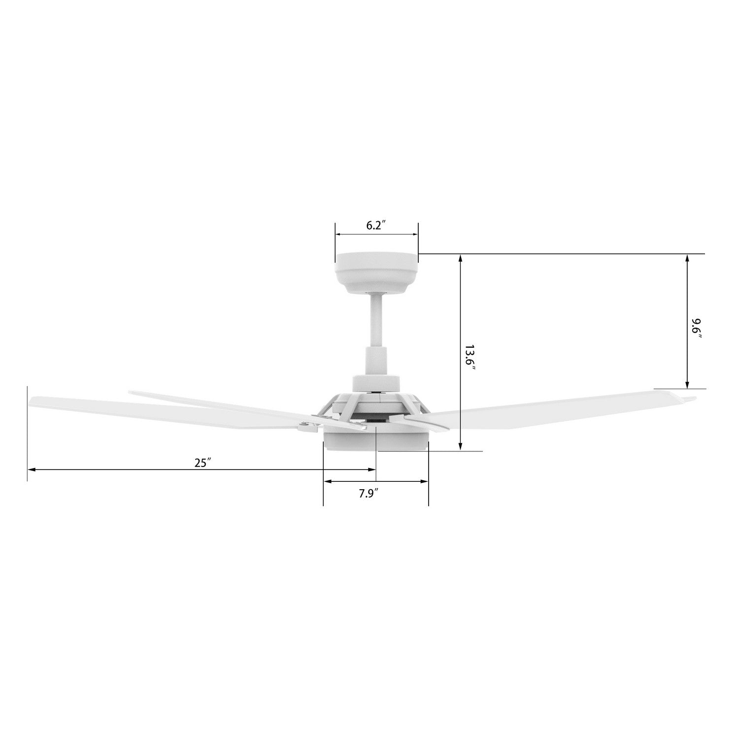 Carro - VS525B-L22-W1-1 - 52"Smart Ceiling Fan - Woodrow - White