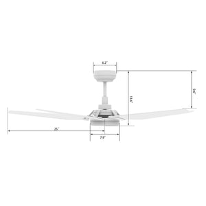 Carro - VS525B-L22-W1-1 - 52"Smart Ceiling Fan - Woodrow - White