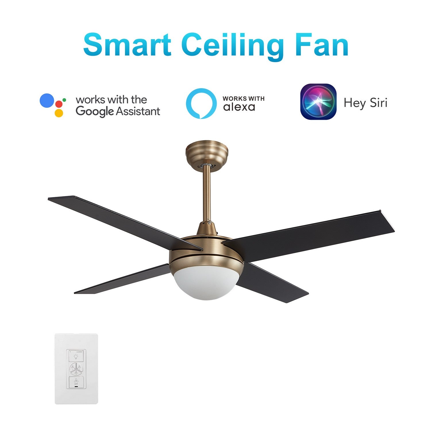 Carro - VWGS-524C-L11-G2-1 - 52"Smart Ceiling Fan - Neva - Gold