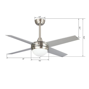 Carro - VWGS-524C-L11-SC-1 - 52"Smart Ceiling Fan - Neva - Silver