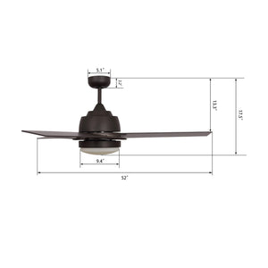 Carro - VWGS-523A1-L12-B5-1 - 52"Smart Ceiling Fan - Aeryn - Oil Rubbed Bronze