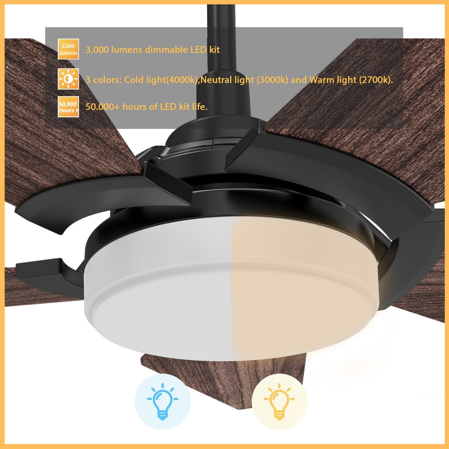 Carro - VS525B-L22-B5-1 - 52"Smart Ceiling Fan - Woodrow - Black