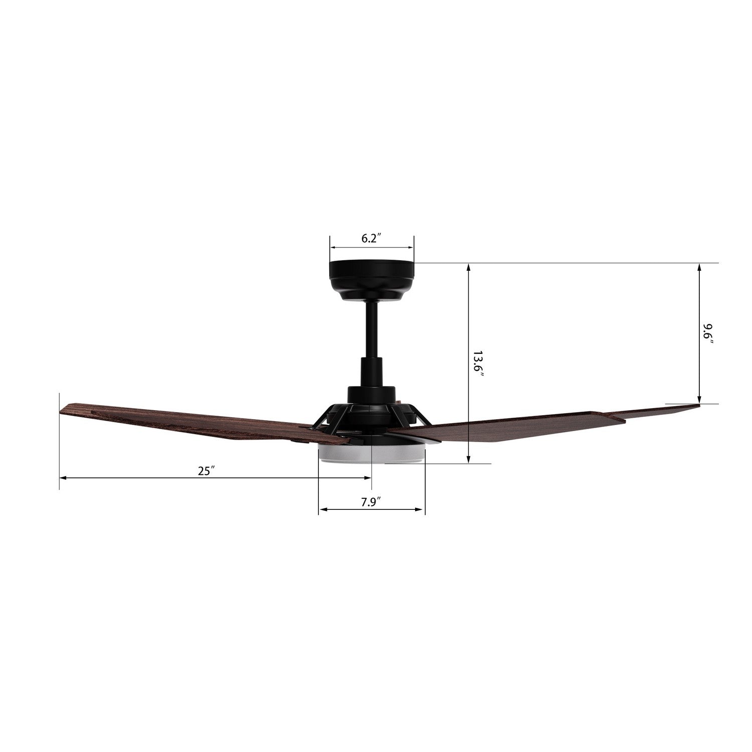 Carro - VS525B-L22-B5-1 - 52"Smart Ceiling Fan - Woodrow - Black