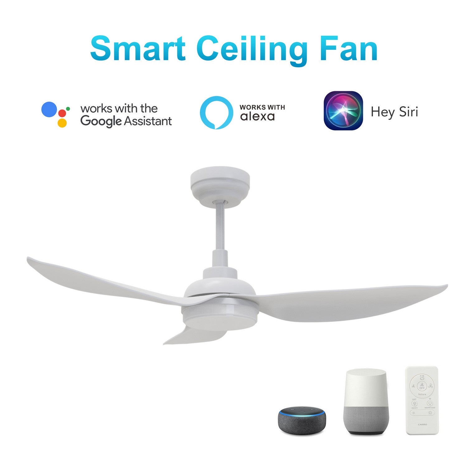 Carro - VS453V-L12-W1-1 - 45"Smart Ceiling Fan - Daffodil - White