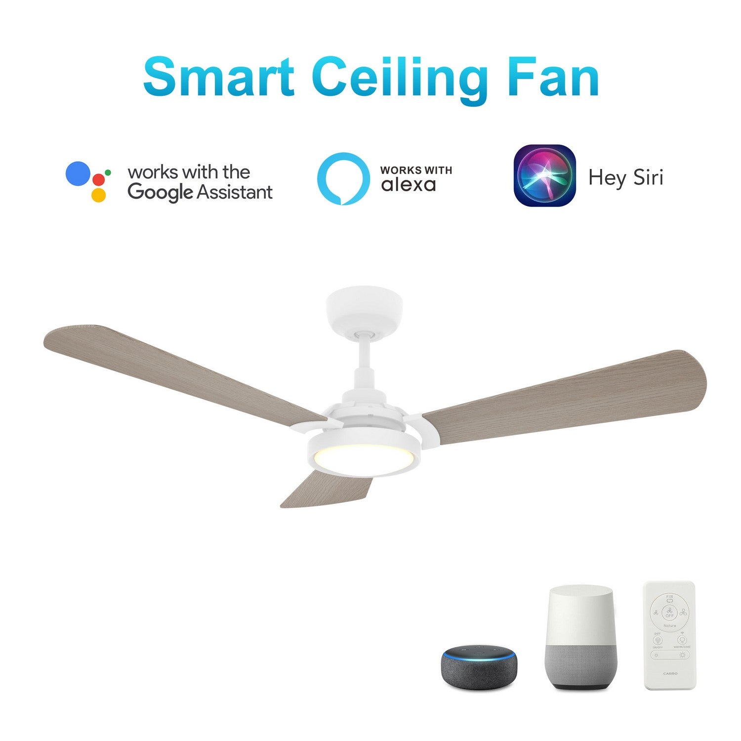 Carro - VS563B3-L22-W6-1 - 56"Smart Ceiling Fan - Brisa - White