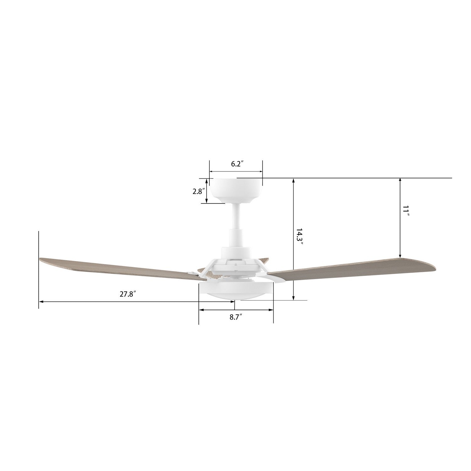 Carro - VS563B3-L22-W6-1 - 56"Smart Ceiling Fan - Brisa - White