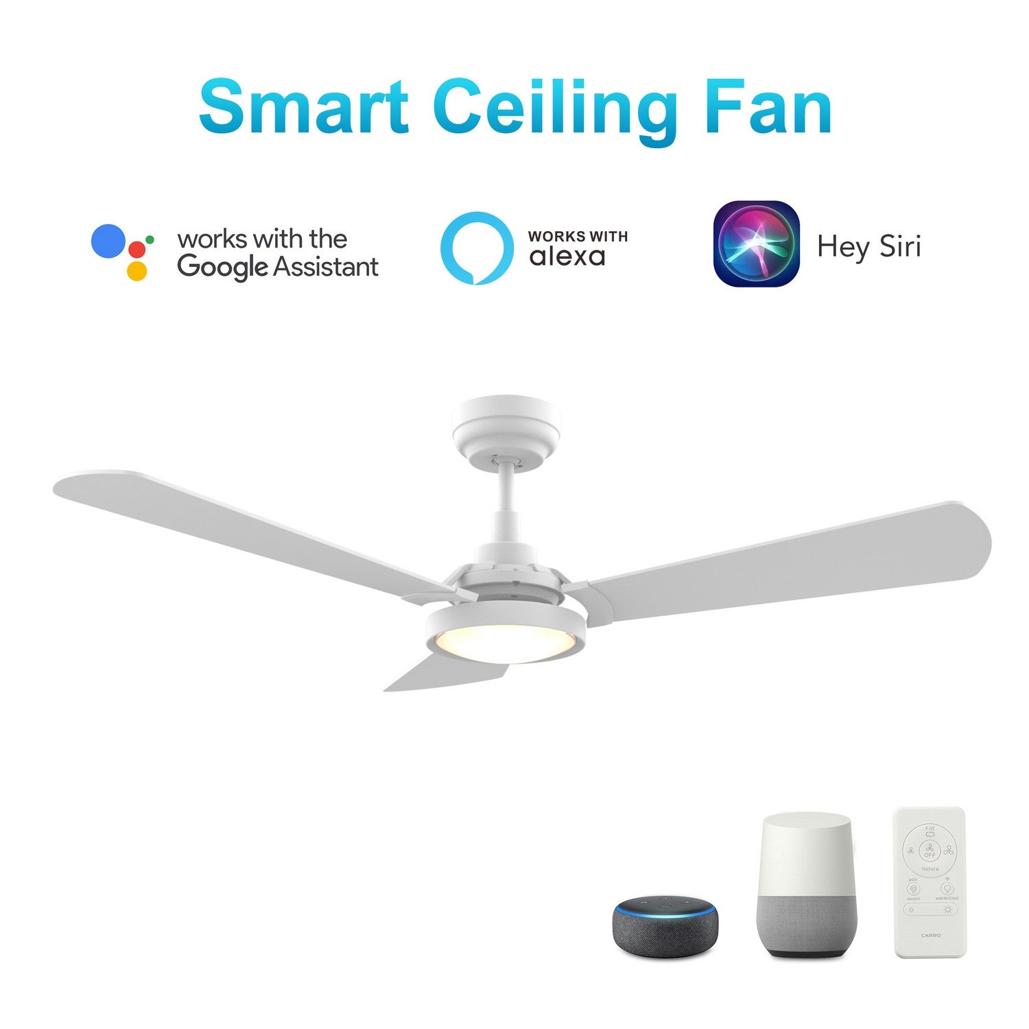 Carro - VS563B3-L22-W1-1 - 56"Smart Ceiling Fan - Brisa - White