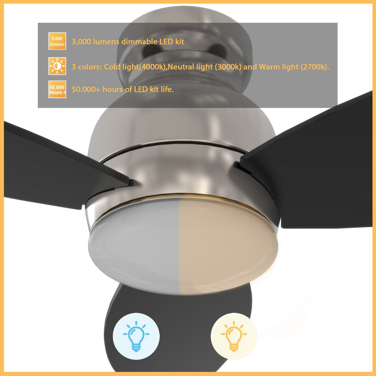 Carro - VS483Q-L12-S2-1 - 48"Smart Ceiling Fan - Trento - Silver