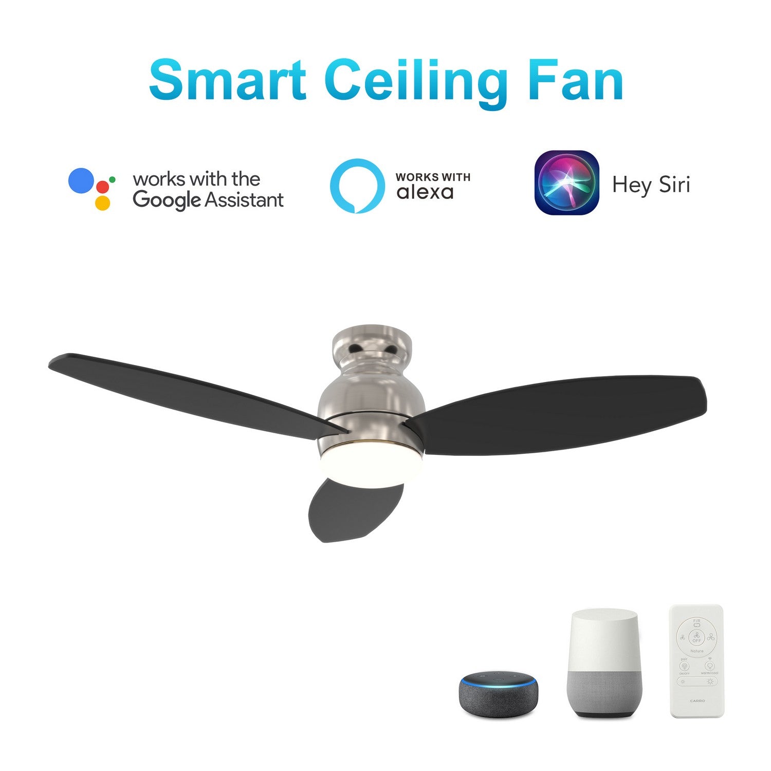 Carro - VS483Q-L12-S2-1 - 48"Smart Ceiling Fan - Trento - Silver