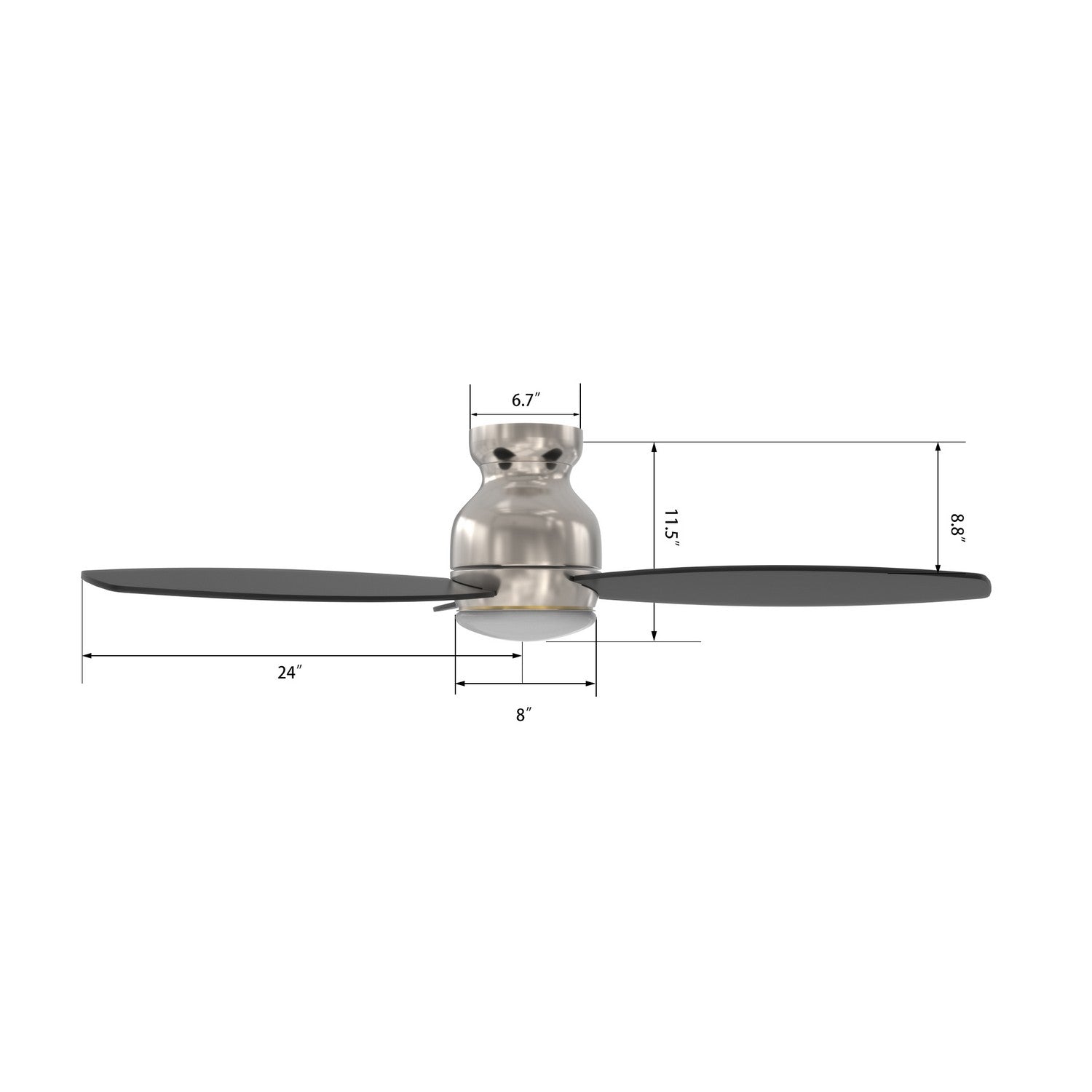 Carro - VS483Q-L12-S2-1 - 48"Smart Ceiling Fan - Trento - Silver