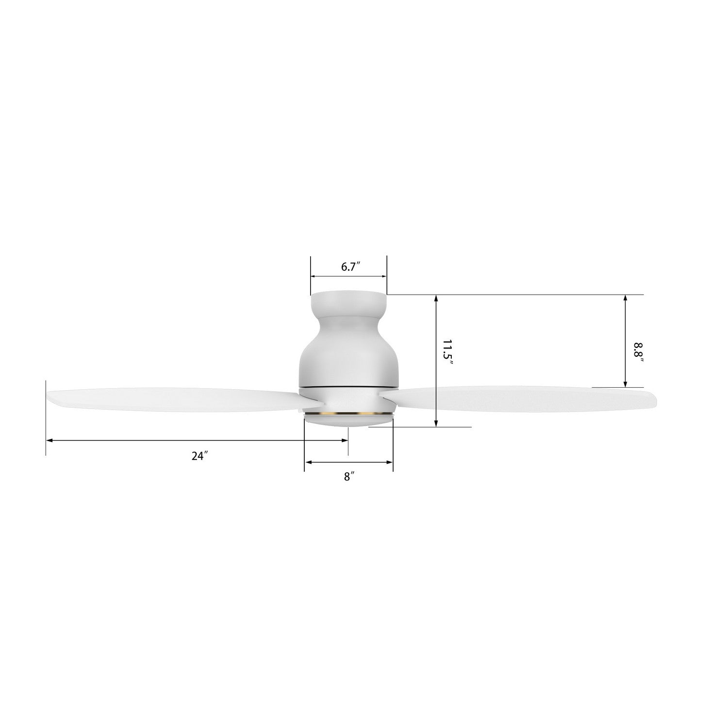 Carro - VS483Q-L12-W1-1 - 48"Smart Ceiling Fan - Trento - White