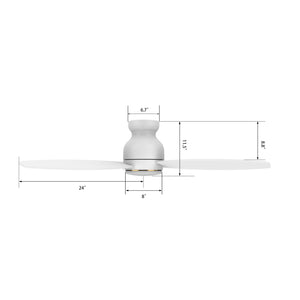 Carro - VS483Q-L12-W1-1 - 48"Smart Ceiling Fan - Trento - White