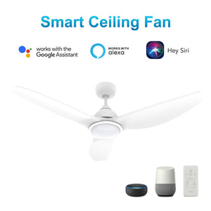 Carro - VS523K-L12-W1-1 - 52"Smart Ceiling Fan - Cranston - White