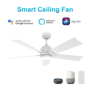 Carro - VS525J1-L11-W1-1 - 52"Smart Ceiling Fan - Ascender - White