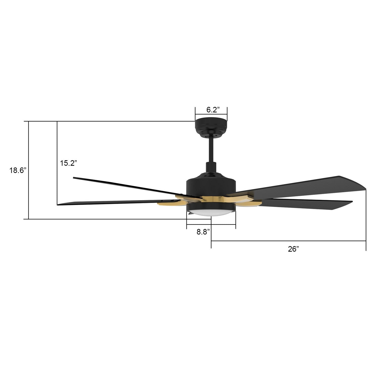 Carro - VS525E-L12-B2-1G - 52"Smart Ceiling Fan - Appleton - Black