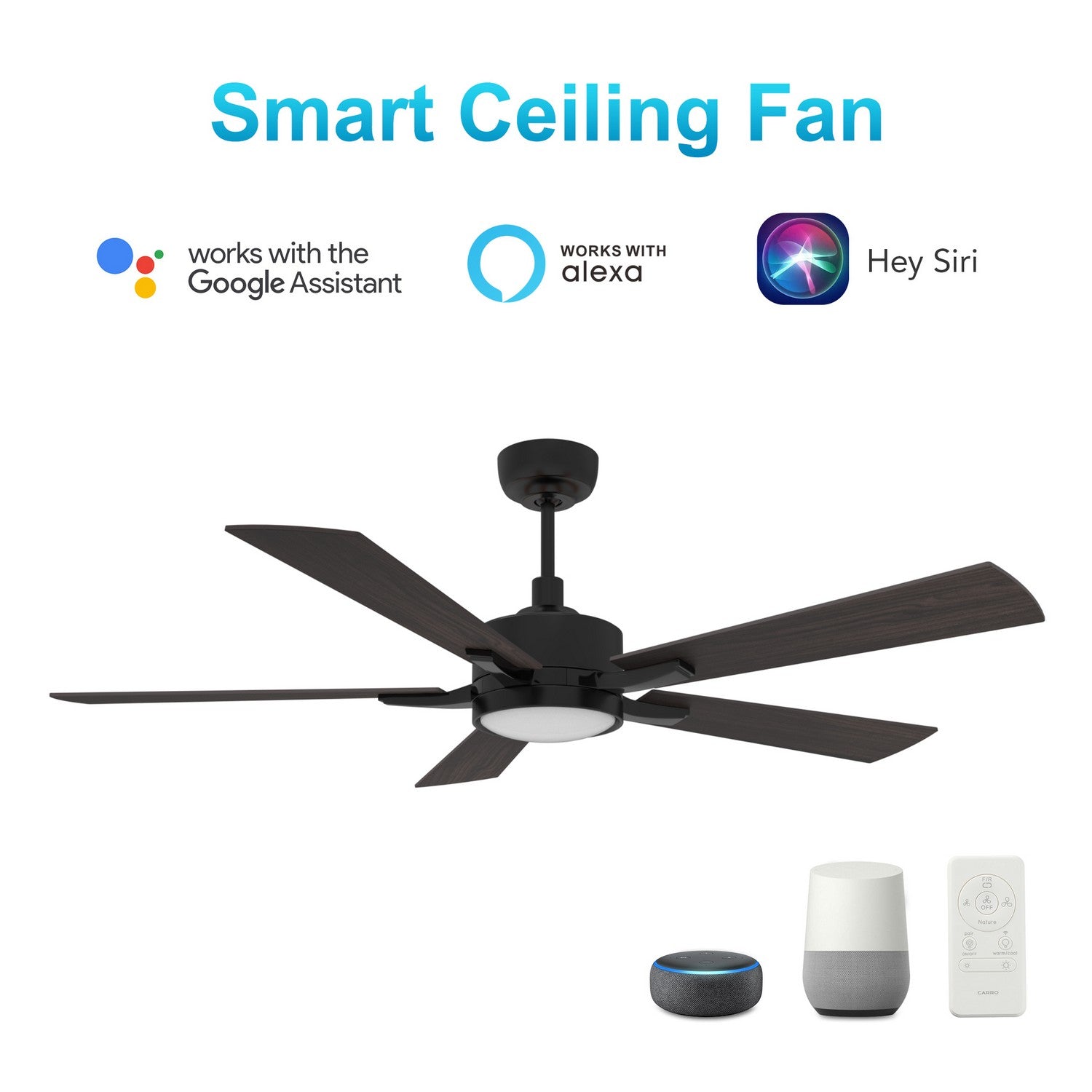 Carro - VS565E-L12-BF-1 - 56"Smart Ceiling Fan - Appleton - Black