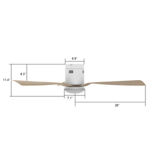 Carro - VS523P-L22-WR-1-FM - 52"Smart Ceiling Fan - Spezia - White