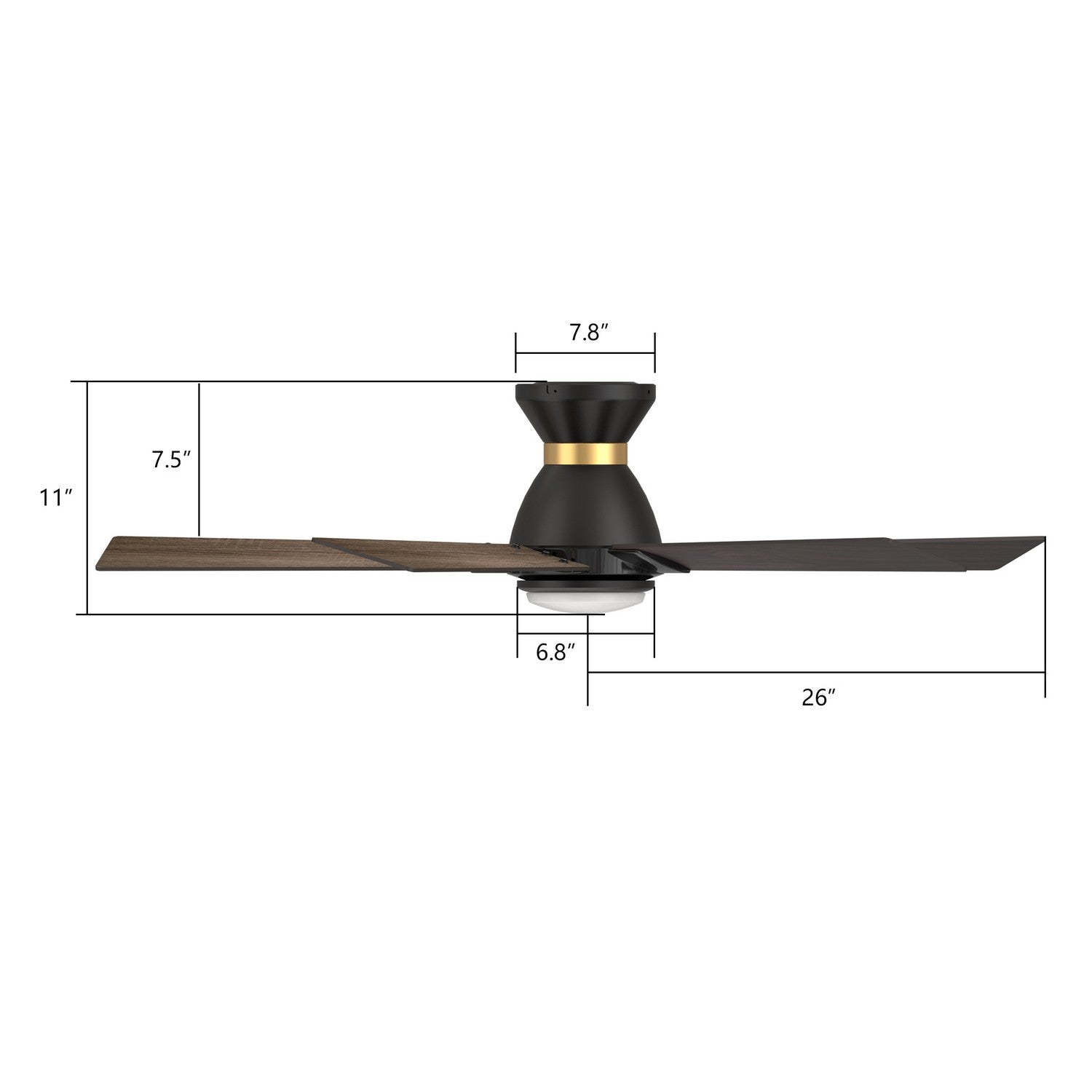 Carro - VS525J1-L11-BG-1-FMA - 52"Smart Ceiling Fan - Ascender - Black