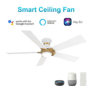 Carro - VS525J1-L11-W1-1G-FM - 52"Smart Ceiling Fan - Ascender - White