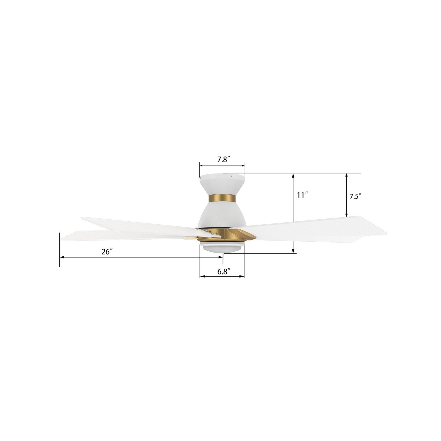 Carro - VS525J1-L11-W1-1G-FM - 52"Smart Ceiling Fan - Ascender - White