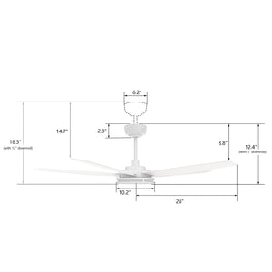 Carro - VS565S-L13-W1-1 - 56"Smart Ceiling Fan - Elira - White