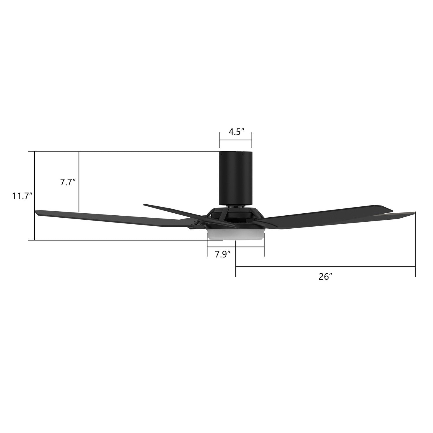 Carro - VS525B-L22-B2-1-FM - 52"Smart Ceiling Fan - Woodrow - Black