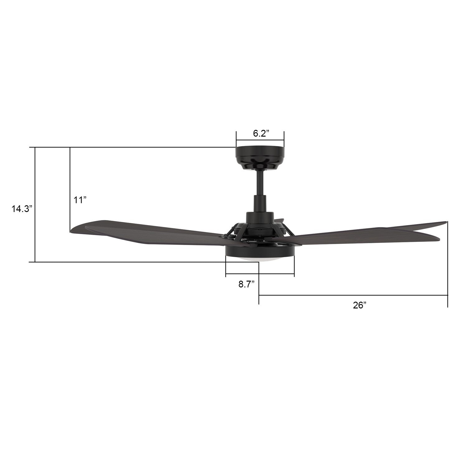 Carro - VS525B3-L22-B5-1 - 52"Smart Ceiling Fan - Winston - Black