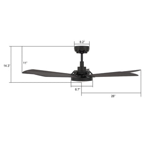 Carro - VS525B3-L22-B5-1 - 52"Smart Ceiling Fan - Winston - Black