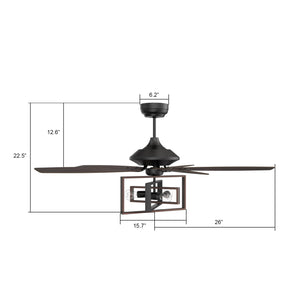 Carro - VC525D1-L61-BG-1 - 52"Ceiling Fan - Karson - Black