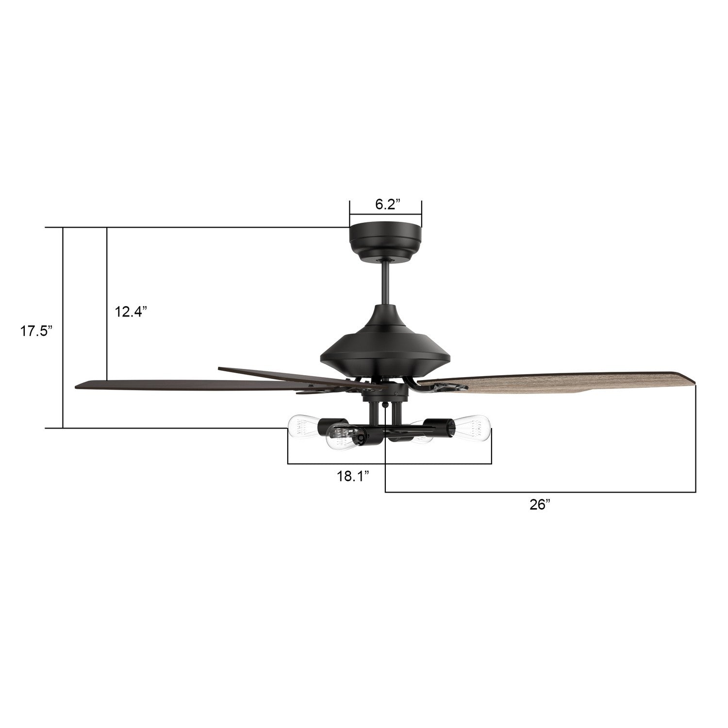 Carro - VC525D1-L72-BG-1 - 52"Ceiling Fan - Karson - Black