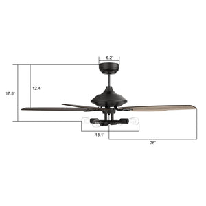 Carro - VC525D1-L72-BG-1 - 52"Ceiling Fan - Karson - Black