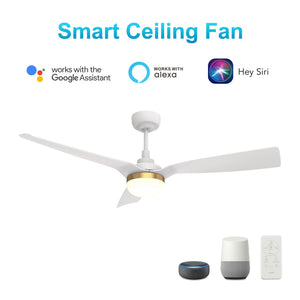 Carro - VS523P2-L22-W1-1 - 52"Smart Ceiling Fan - Spezia - White