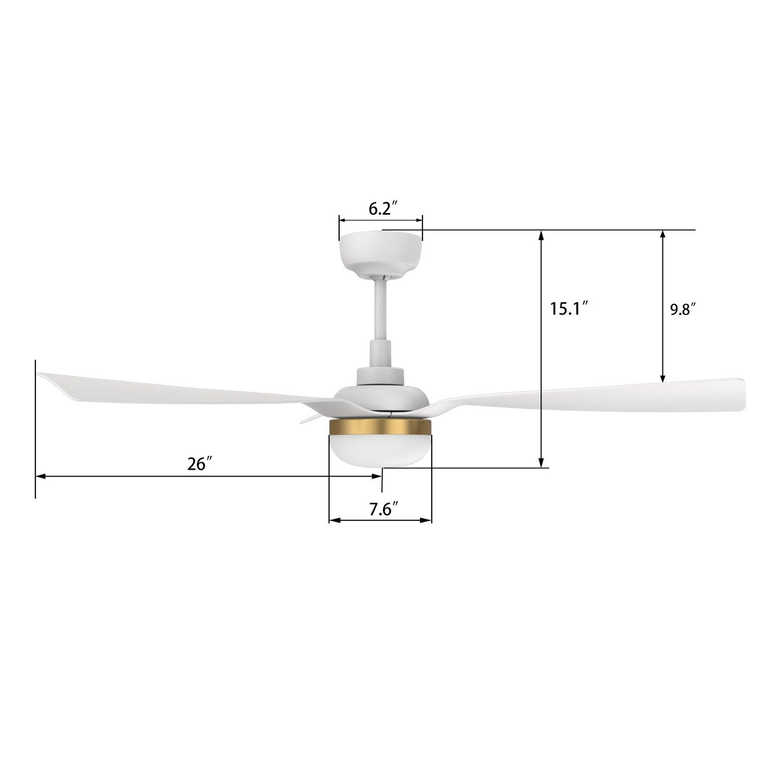 Carro - VS523P2-L22-W1-1 - 52"Smart Ceiling Fan - Spezia - White