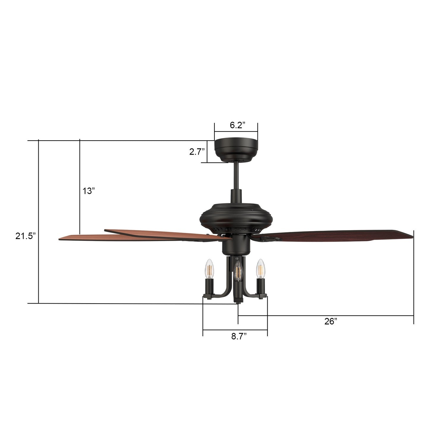 Carro - VC525D-L31-BH-1 - 52"Ceiling Fan - Huntley - Black