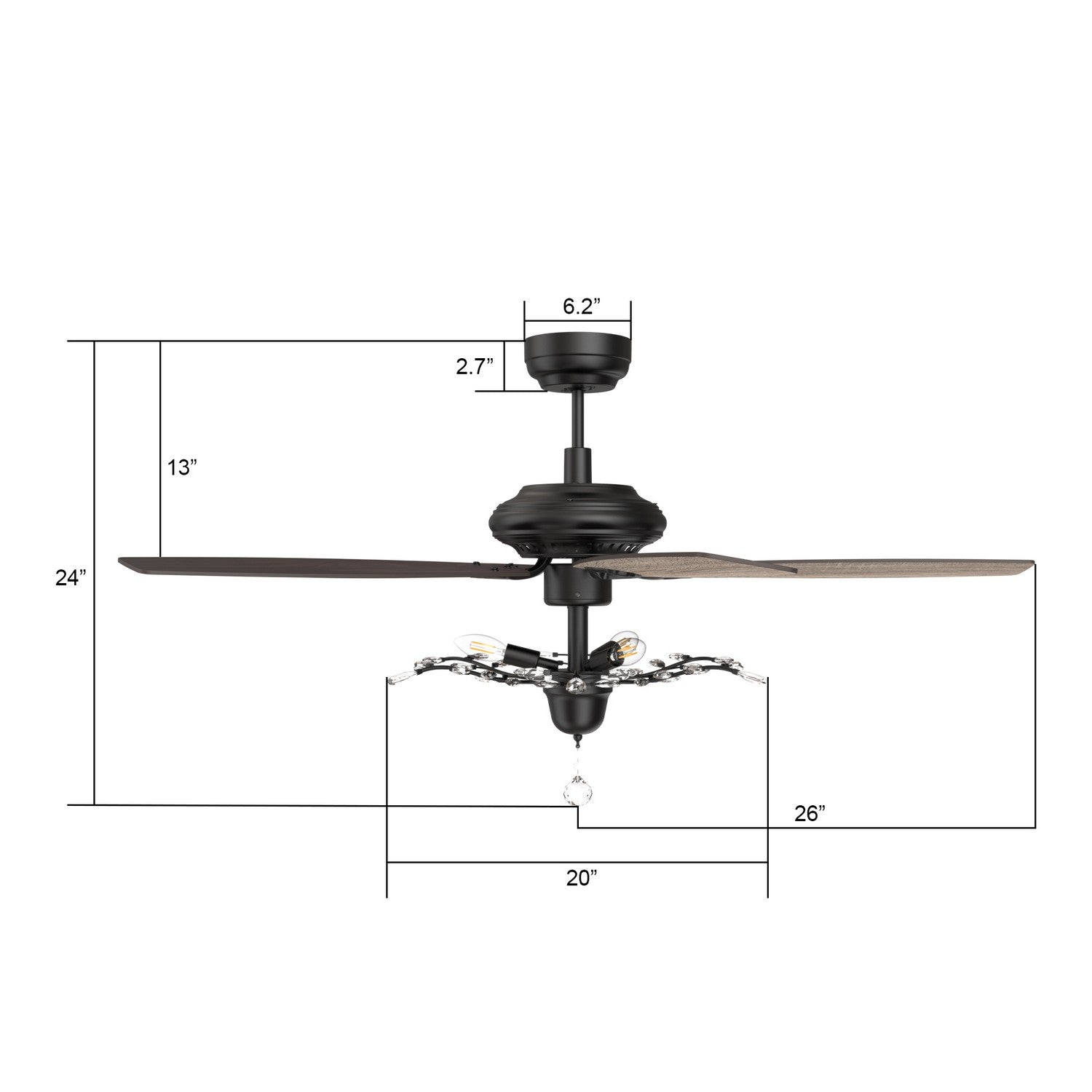 Carro - VC525D-L51-BG-1 - 52"Ceiling Fan - Huntley - Black