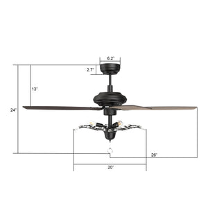 Carro - VC525D-L51-BG-1 - 52"Ceiling Fan - Huntley - Black