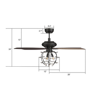 Carro - VC525D-L61-BG-1 - 52"Ceiling Fan - Huntley - Black