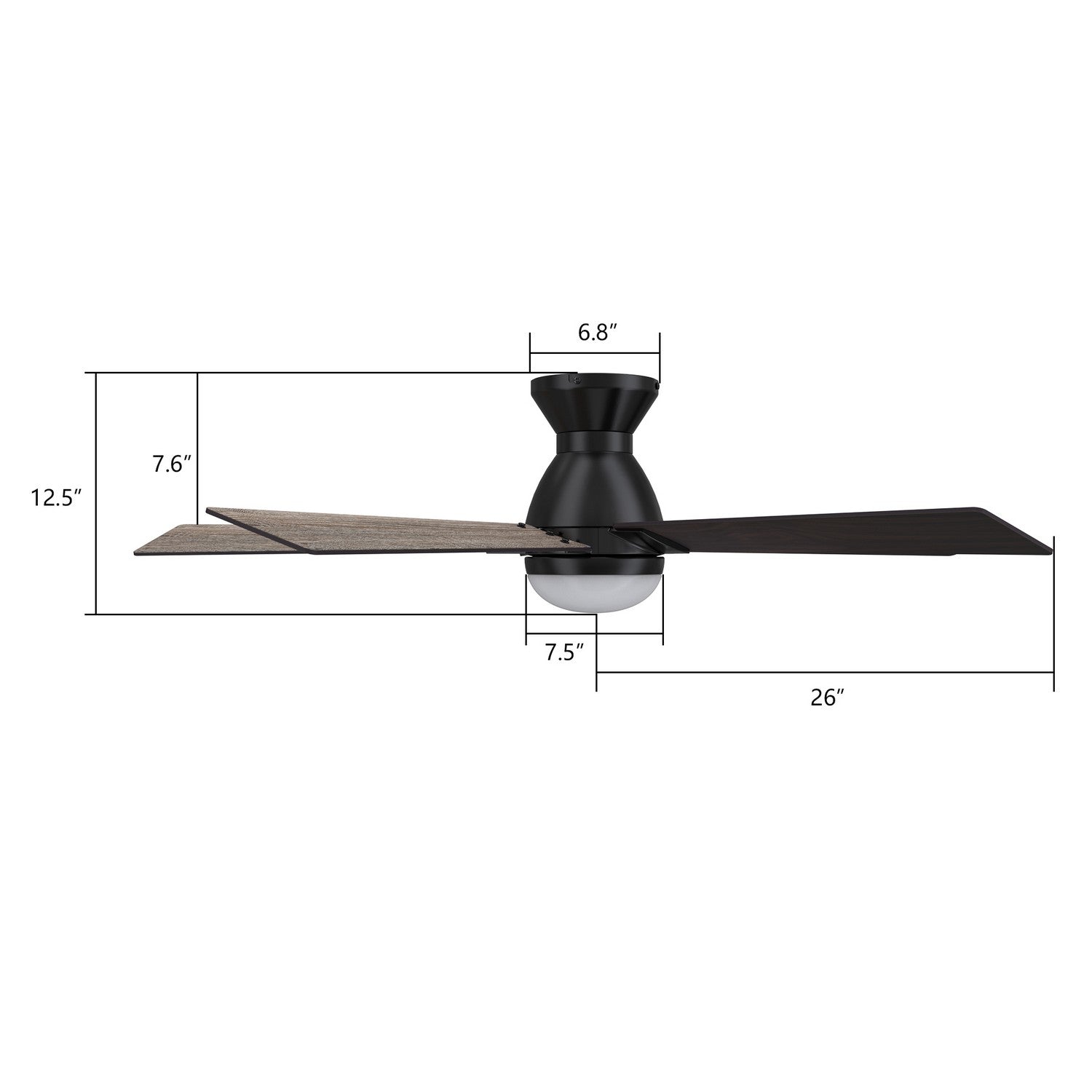 Carro - VS525J1-L21-BG-1-FM - 52"Smart Ceiling Fan - Ascender - Black