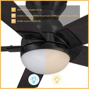 Carro - VS525J1-L21-BG-1-FM - 52"Smart Ceiling Fan - Ascender - Black