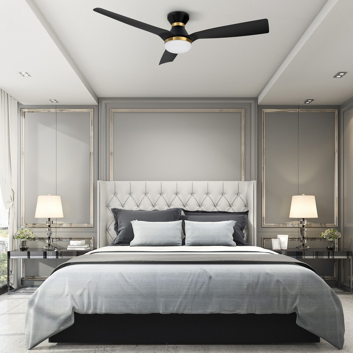 Carro - VS523P1-L22-B2-1-FMA - 52"Smart Ceiling Fan - Spezia - Black