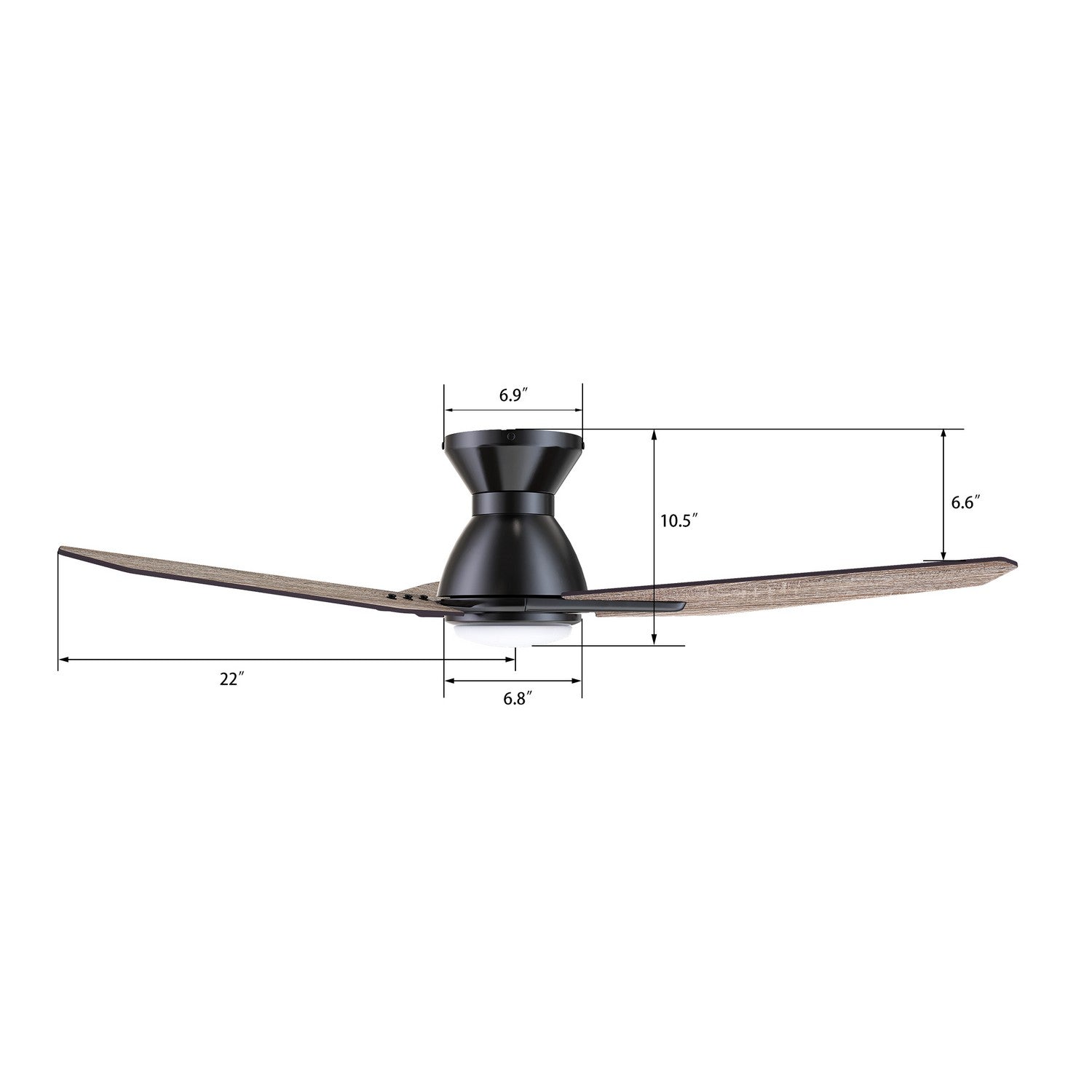 Carro - VS443J3-L11-BS-1-FM - 44"Smart Ceiling Fan - Calen - Black