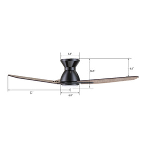 Carro - VS443J3-L11-BS-1-FM - 44"Smart Ceiling Fan - Calen - Black