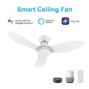 Carro - VS453V-L12-W1-1-FMA - 45"Smart Ceiling Fan - Ryatt - White