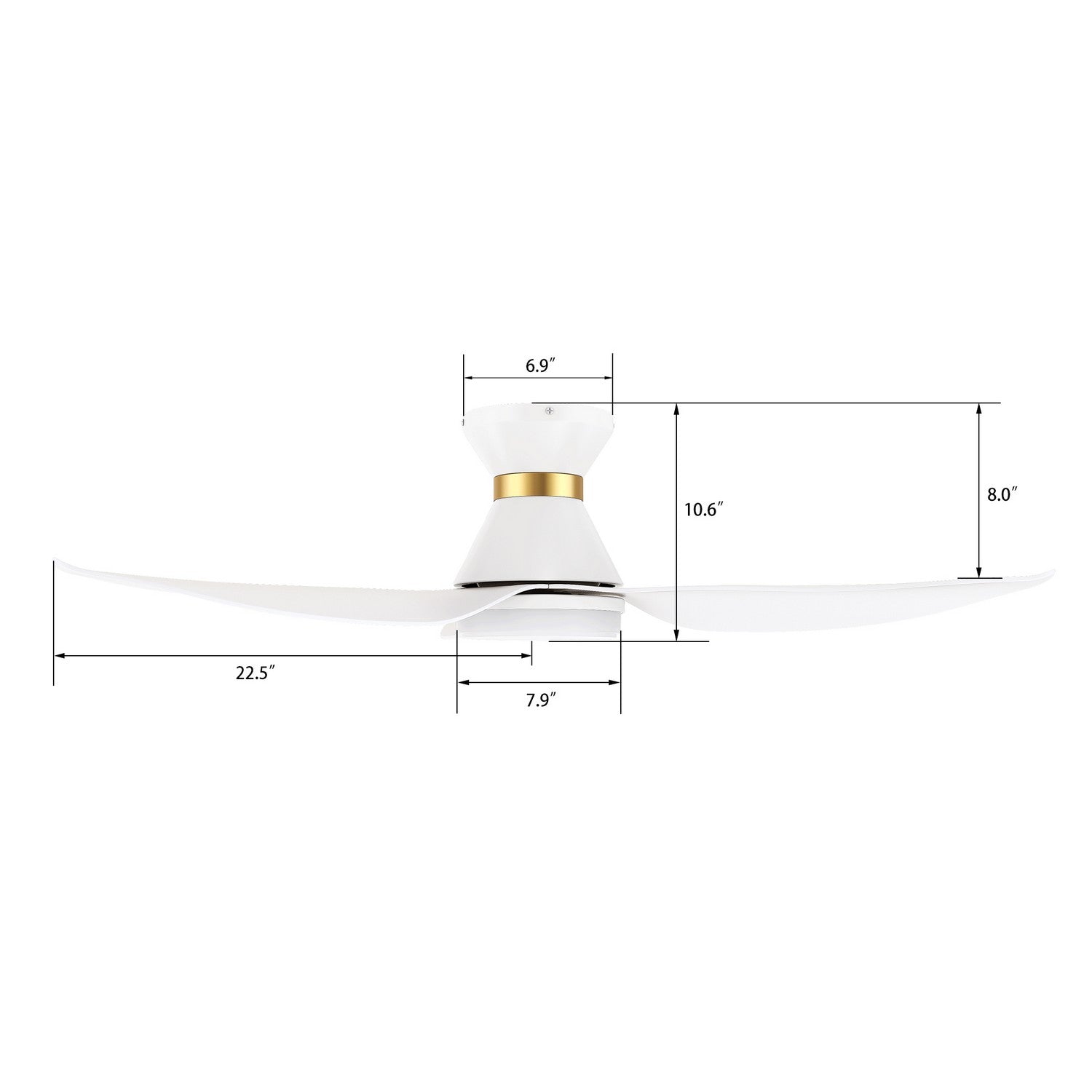 Carro - VS453V-L12-W1-1-FMA - 45"Smart Ceiling Fan - Ryatt - White