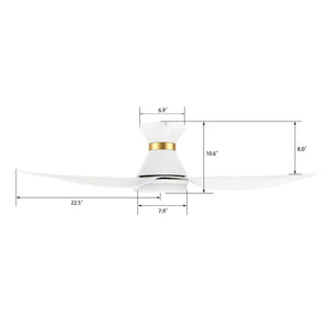 Carro - VS453V-L12-W1-1-FMA - 45"Smart Ceiling Fan - Ryatt - White