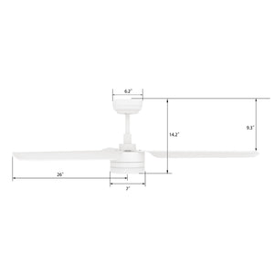 Carro - VS523N-L12-W1-1 - 52"Smart Ceiling Fan - Atticus - White