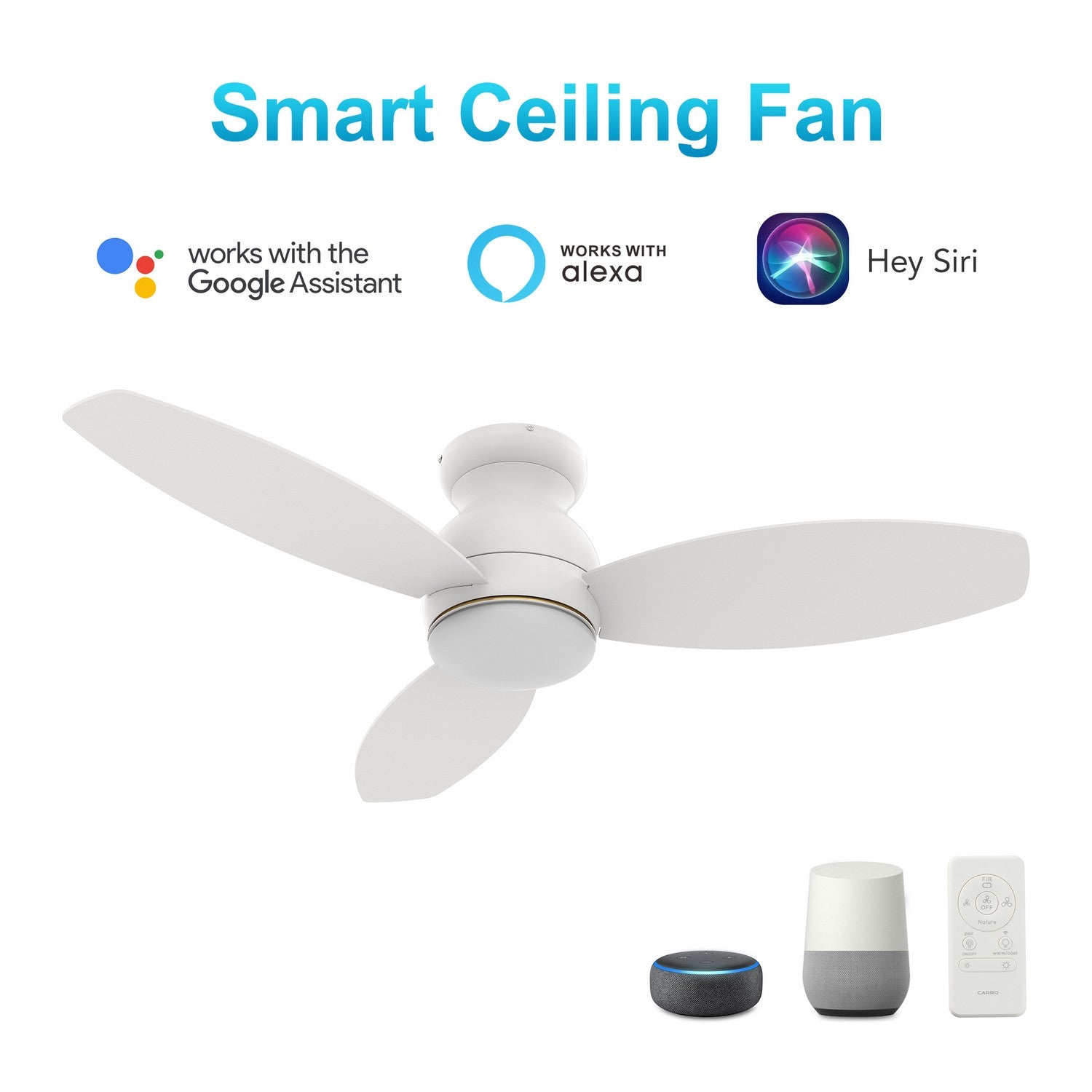 Carro - VS443Q-L12-W1-1 - 44"Smart Ceiling Fan - Trento - White