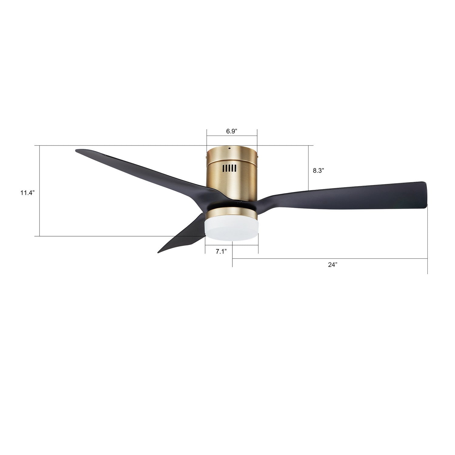 Carro - VS483P-L12-G2-1-FM - 48"Smart Ceiling Fan - Spezia - Gold