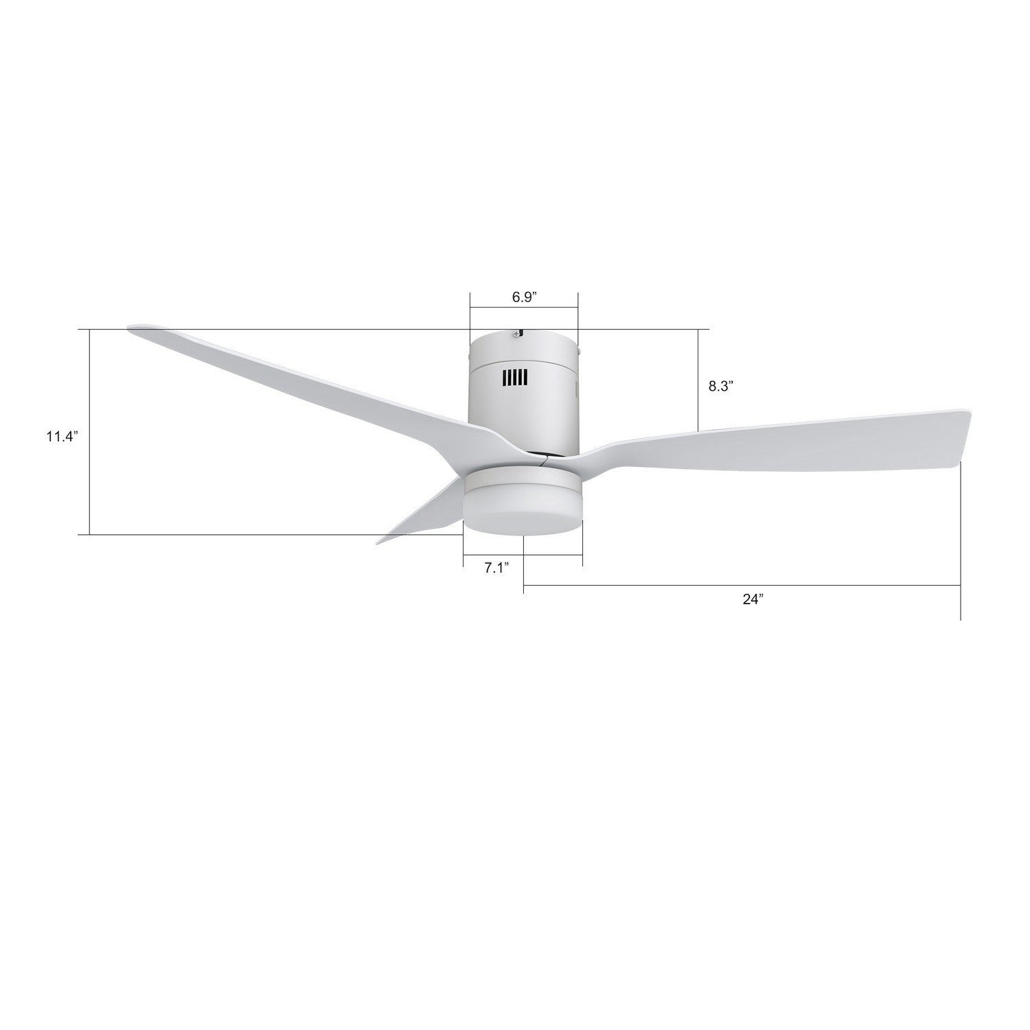 Carro - VS483P-L12-W1-1-FM - 48"Smart Ceiling Fan - Spezia - White