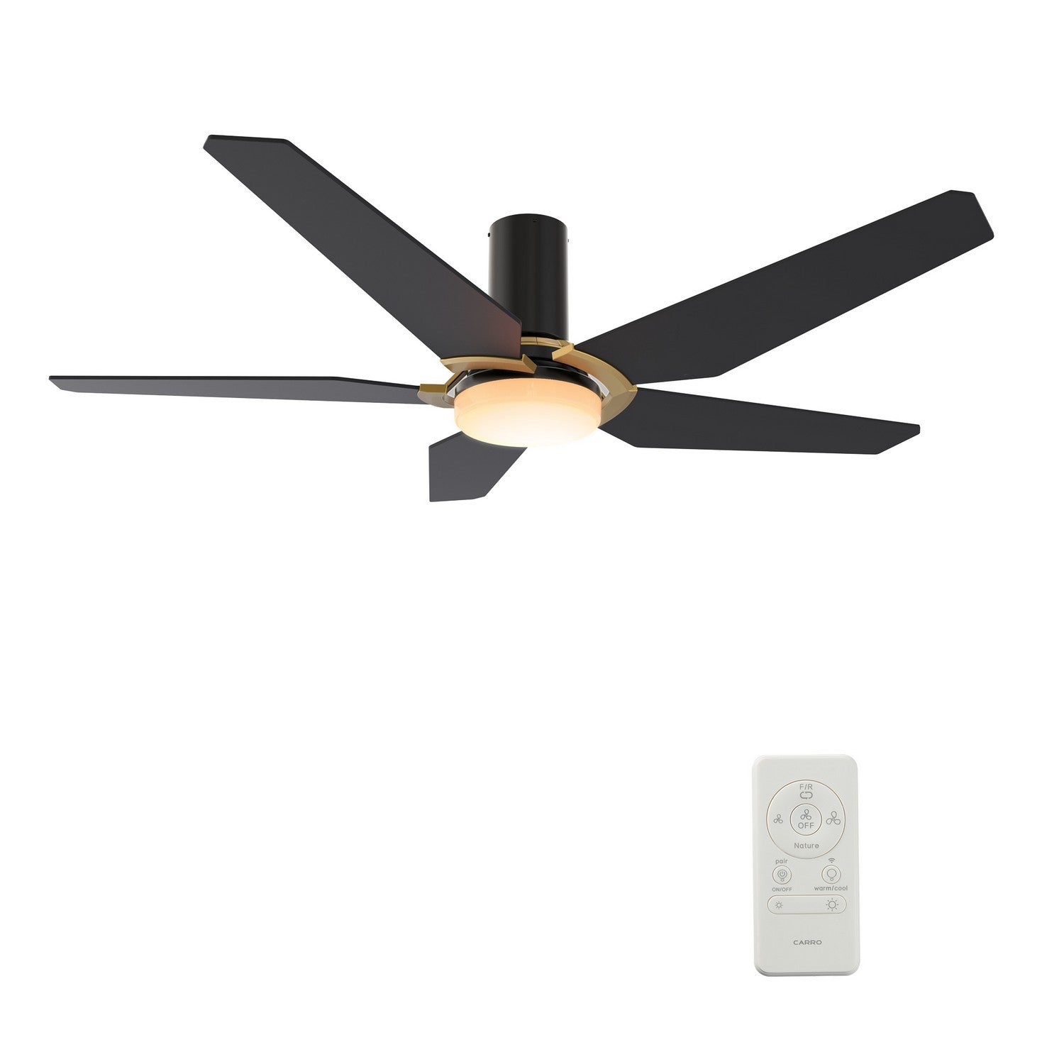 Carro - VS525B-L22-B2-1G-FM - 52"Smart Ceiling Fan - Woodrow - Black